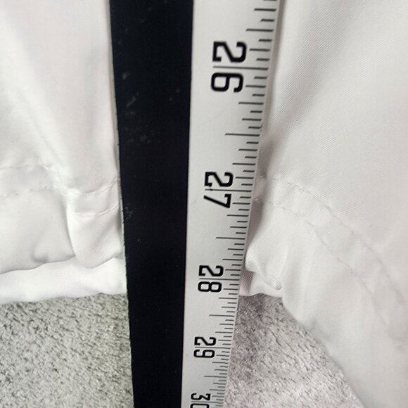 Mens White Charles River Apparel Hooded Pullover Jacket 1/2 Zip Windbreaker L - Picture 11 of 12